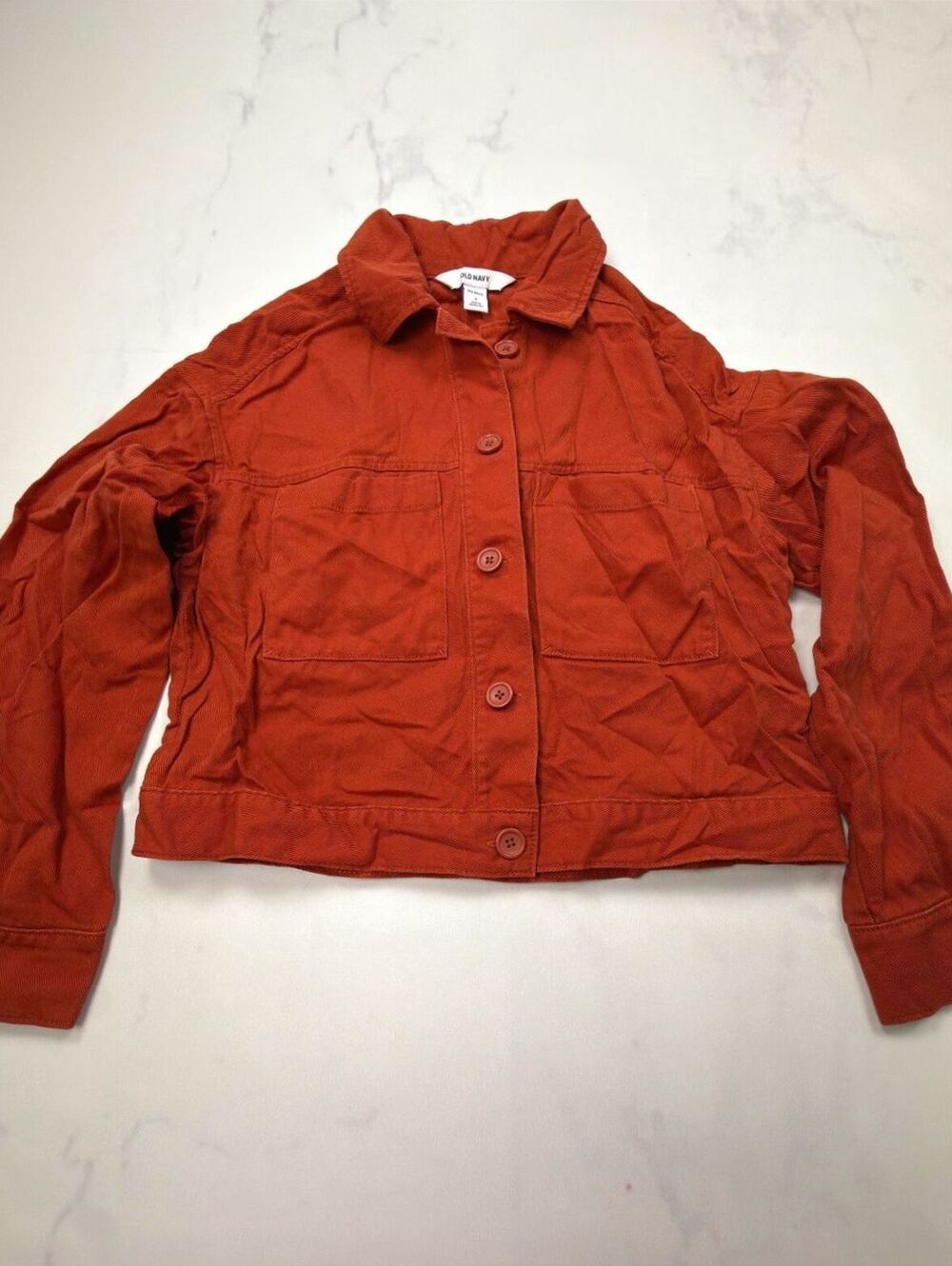 Old Navy Jacket Rust Button Front Boxy Fit - Womens S
